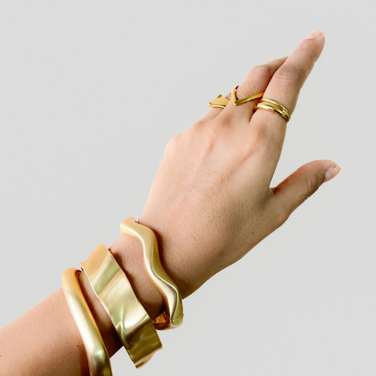 Set of 3 Gold Plated Kadas