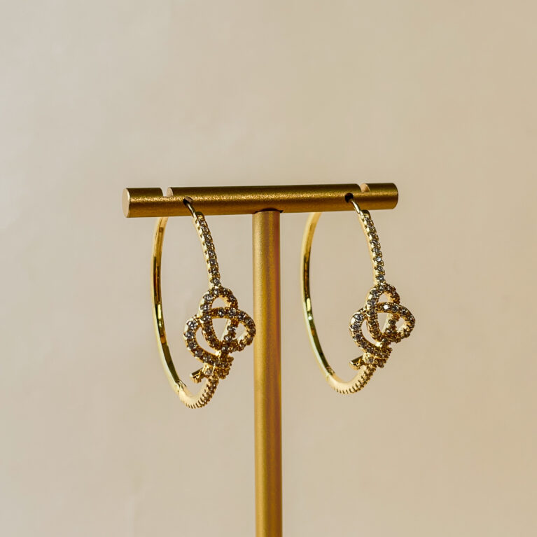 Knot Hoops With Stones