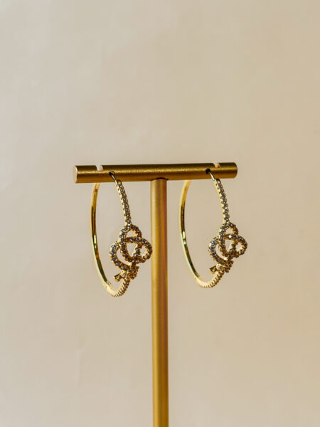 Knot Hoops With Stones